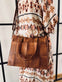 Elegant arbejdstaske / shopper - Walnut - VIAMAJA.DK