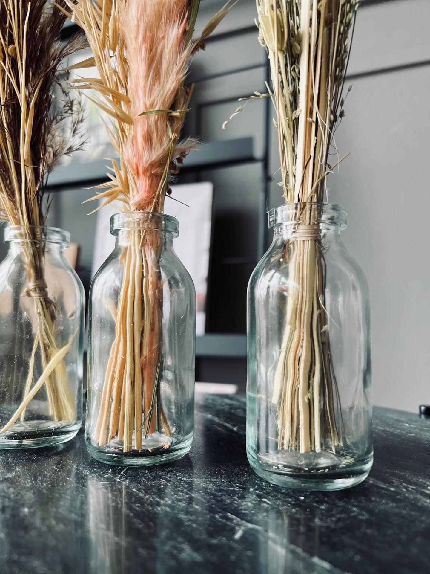 Evighedsbuket med vase - Mix farver 36cm - VIAMAJA.DK