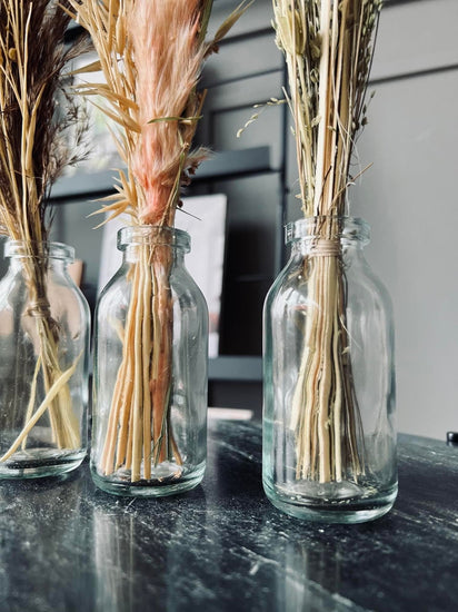 Evighedsbuket med vase - Mix farver 36cm - VIAMAJA.DK