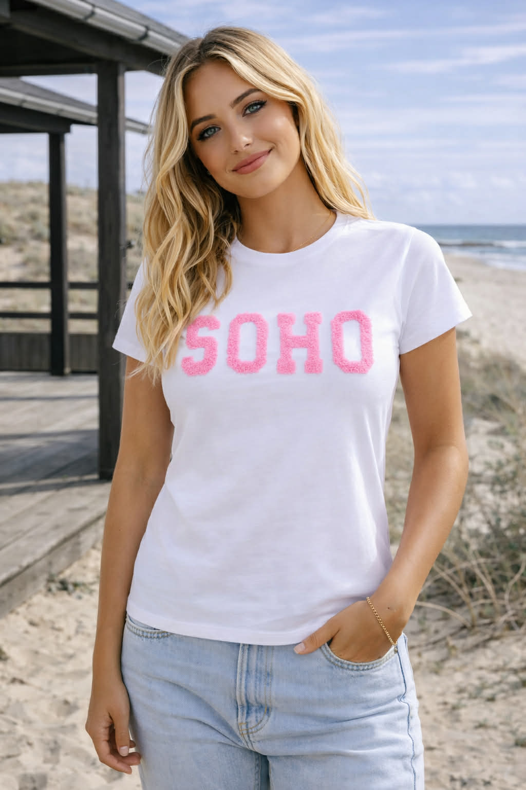 T-skjorte SOHO - White / Baby