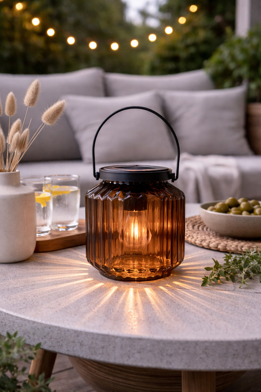 Lykt med solceller – Wilma Beige