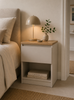 Natbord - Hickory / cashmere med 1 skuffe