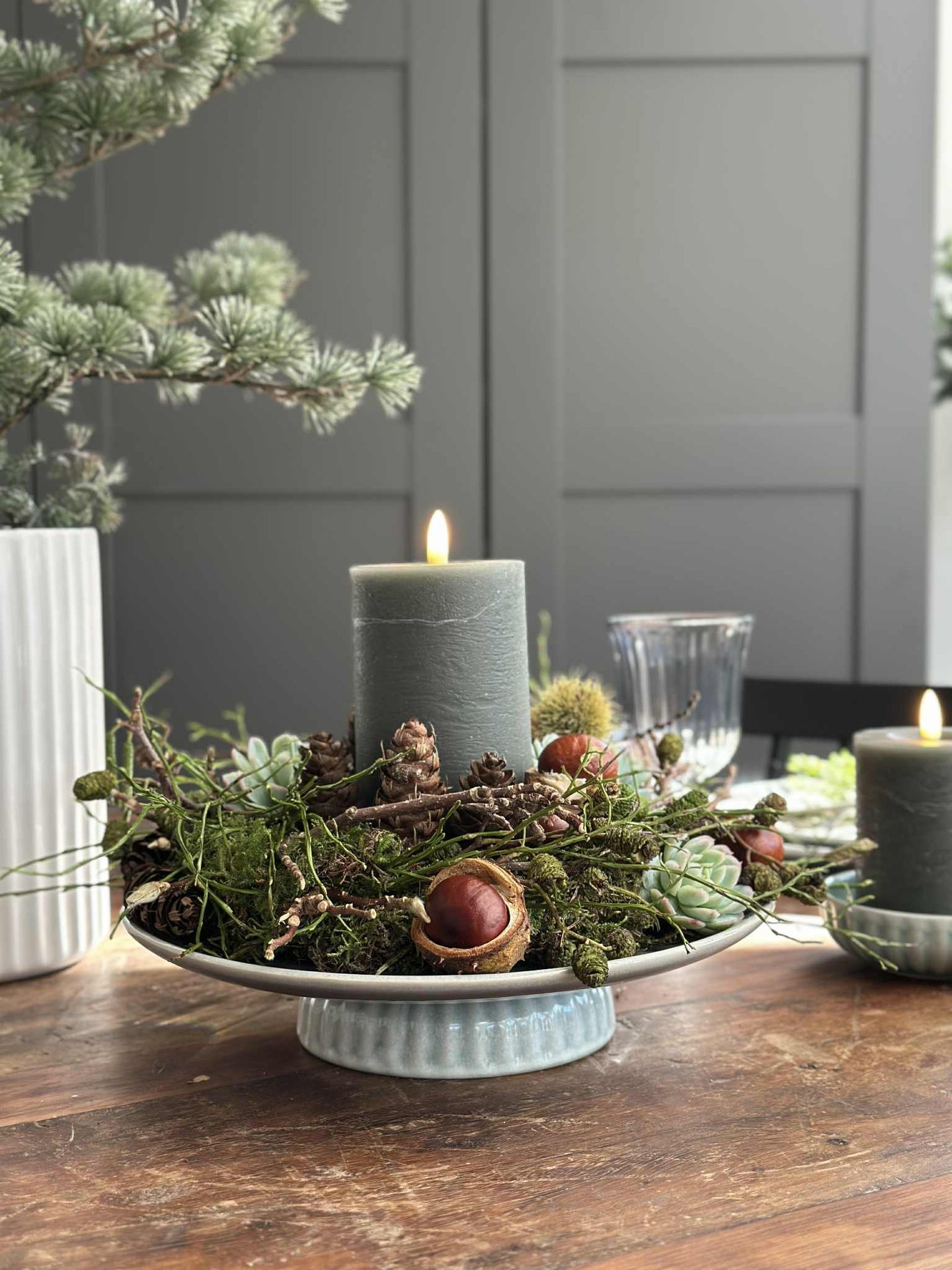 Bolle VIGA stripet steintøy - Mint flere størrelser