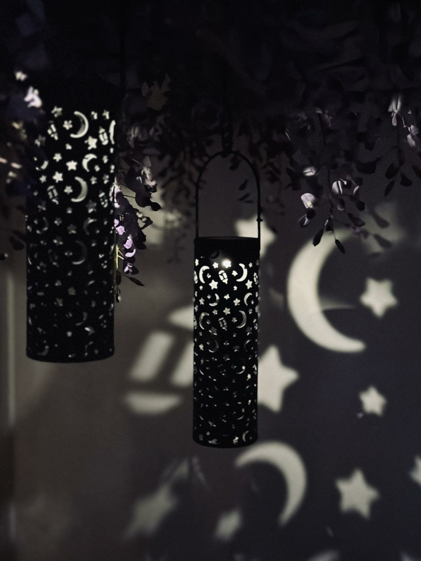 Fakkel med solceller – 2 stk STARS & MOON - VIAMAJA.DK