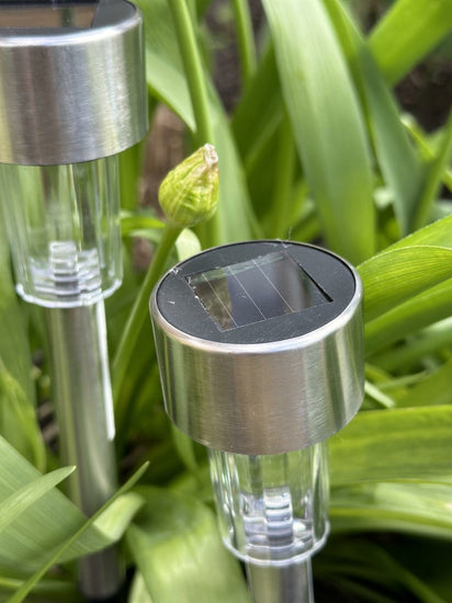 Fakkel med solceller – Mini steel - VIAMAJA.DK