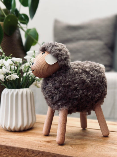 Fåreskinn grå/taupe, stor - VIAMAJA.DK