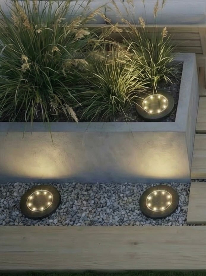 Solcelle spots BLACK – Sett med 4 stk.