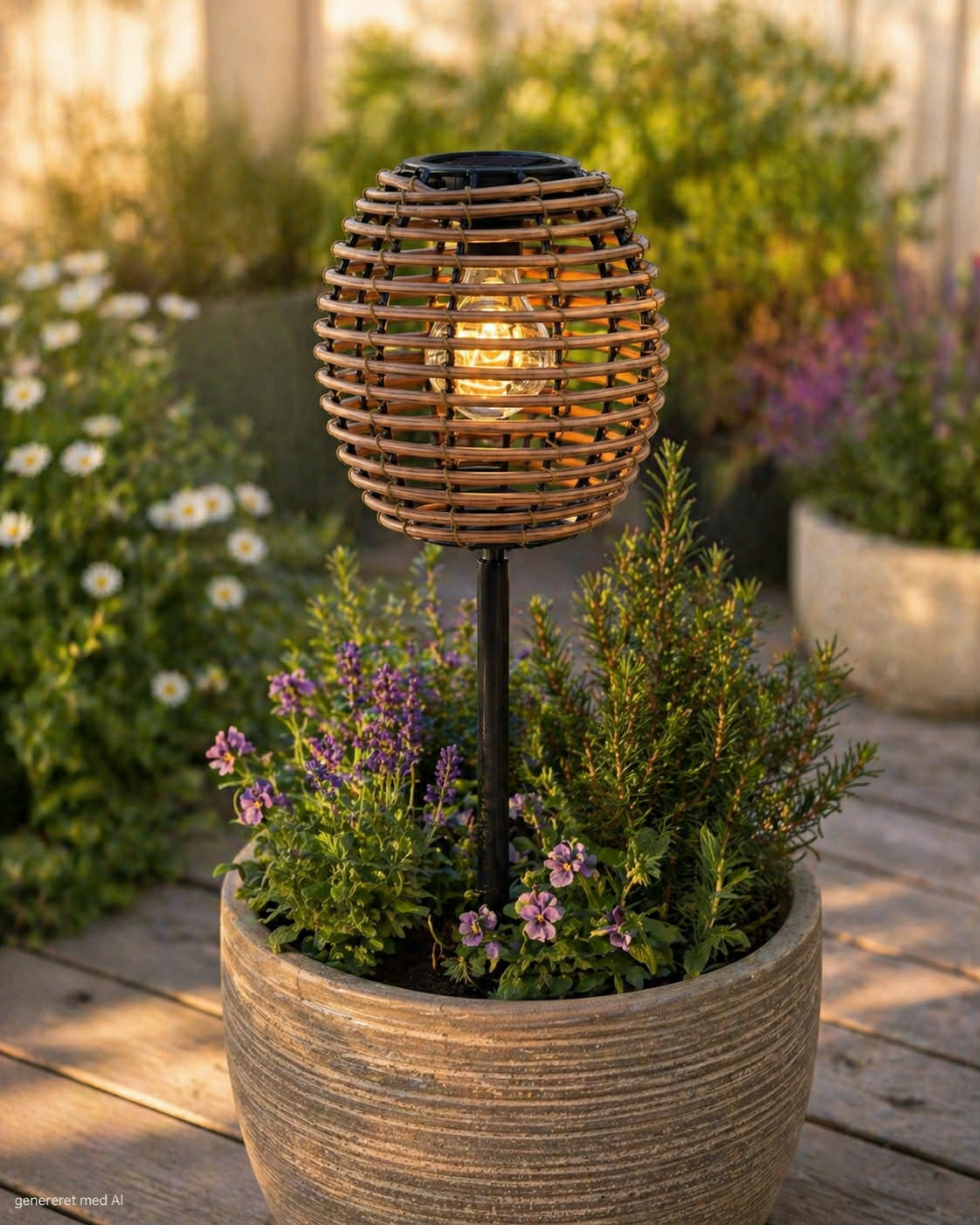 Lanterne på spyd 53 cm - Solar Natur