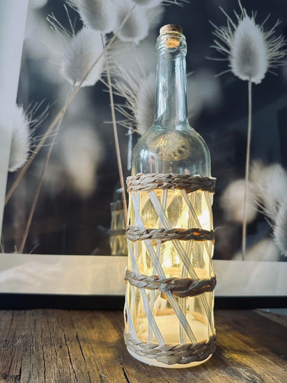 Flaske med led lys – White - VIAMAJA