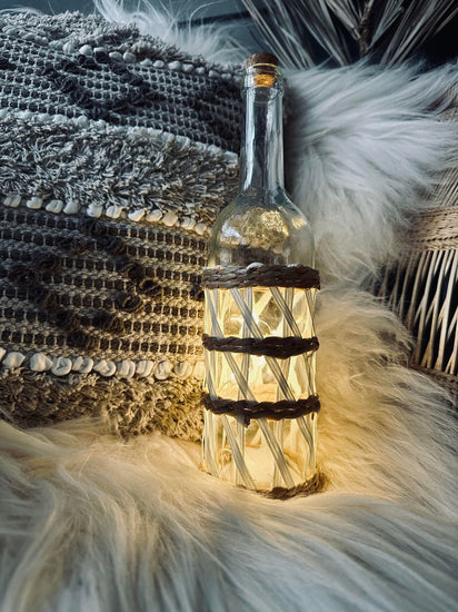 Flaske med led lys – White - VIAMAJA.DK