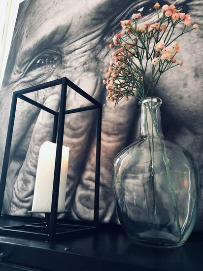 Flaske / vase i klar glas - VIAMAJA