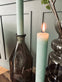 Flaskelys 25 cm - 2 stk Rustik Mint - VIAMAJA.DK