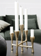 Flot Lysestage - Messingfinish - 5 armet - VIAMAJA