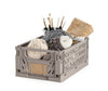 Sammenleggbar kasse med etikett – Liten – LIGHT GREY