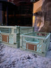 Sammenleggbar kasse med etikett – Liten – MINT GREEN