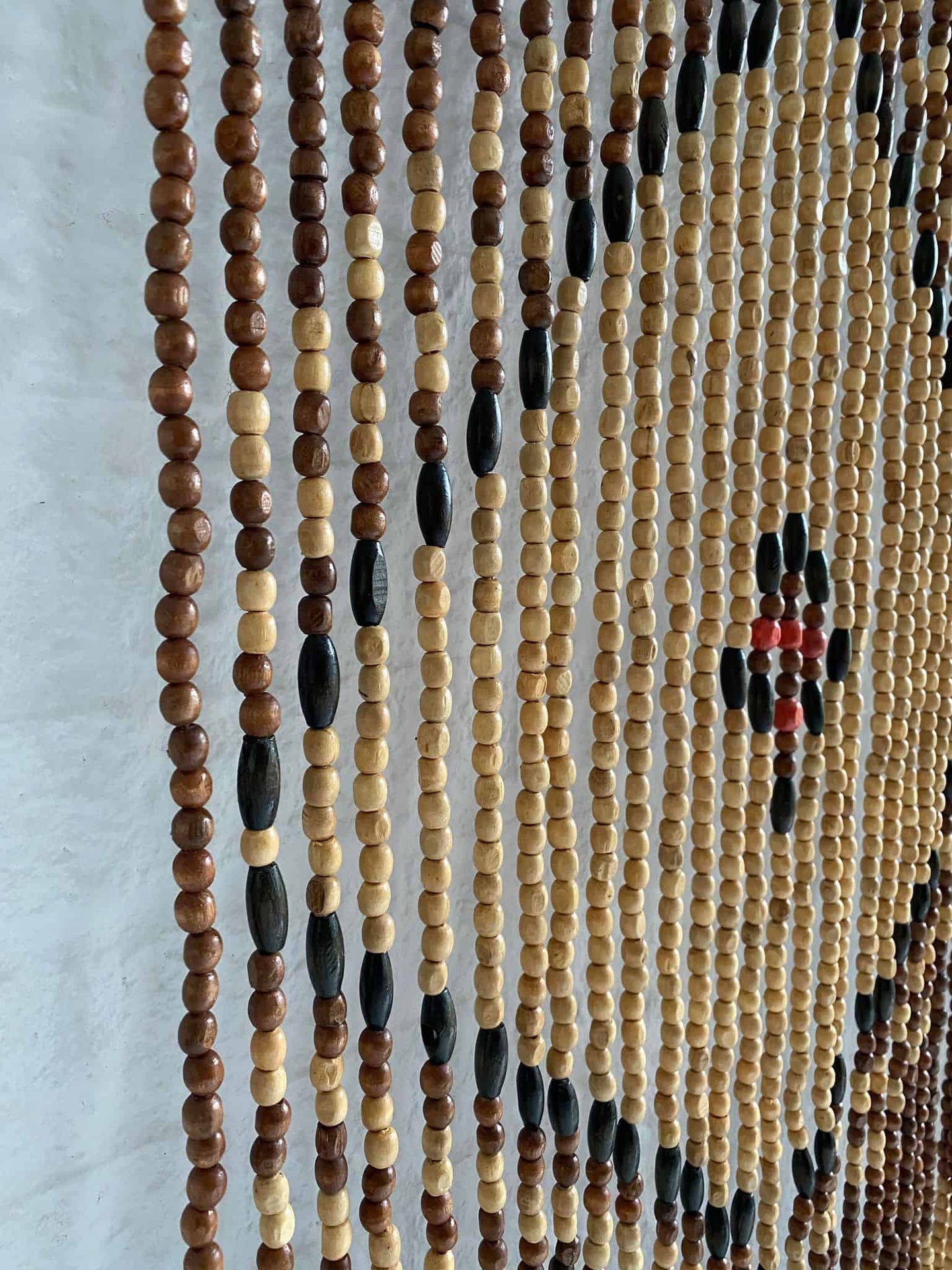 Forhæng i mega træperler - 110x200 - Ekstra bredde - VIAMAJA.DK