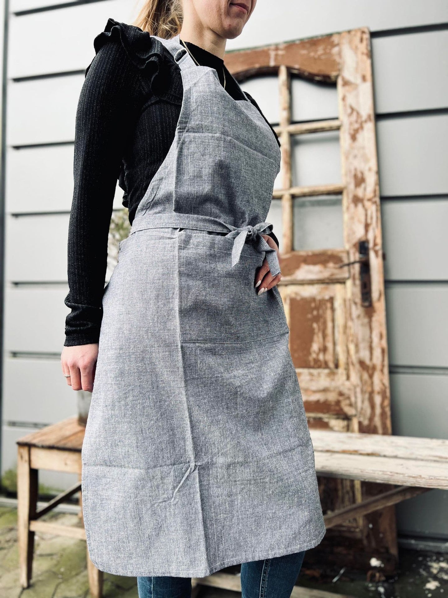 Forklæde - Blå - VIAMAJA.DK