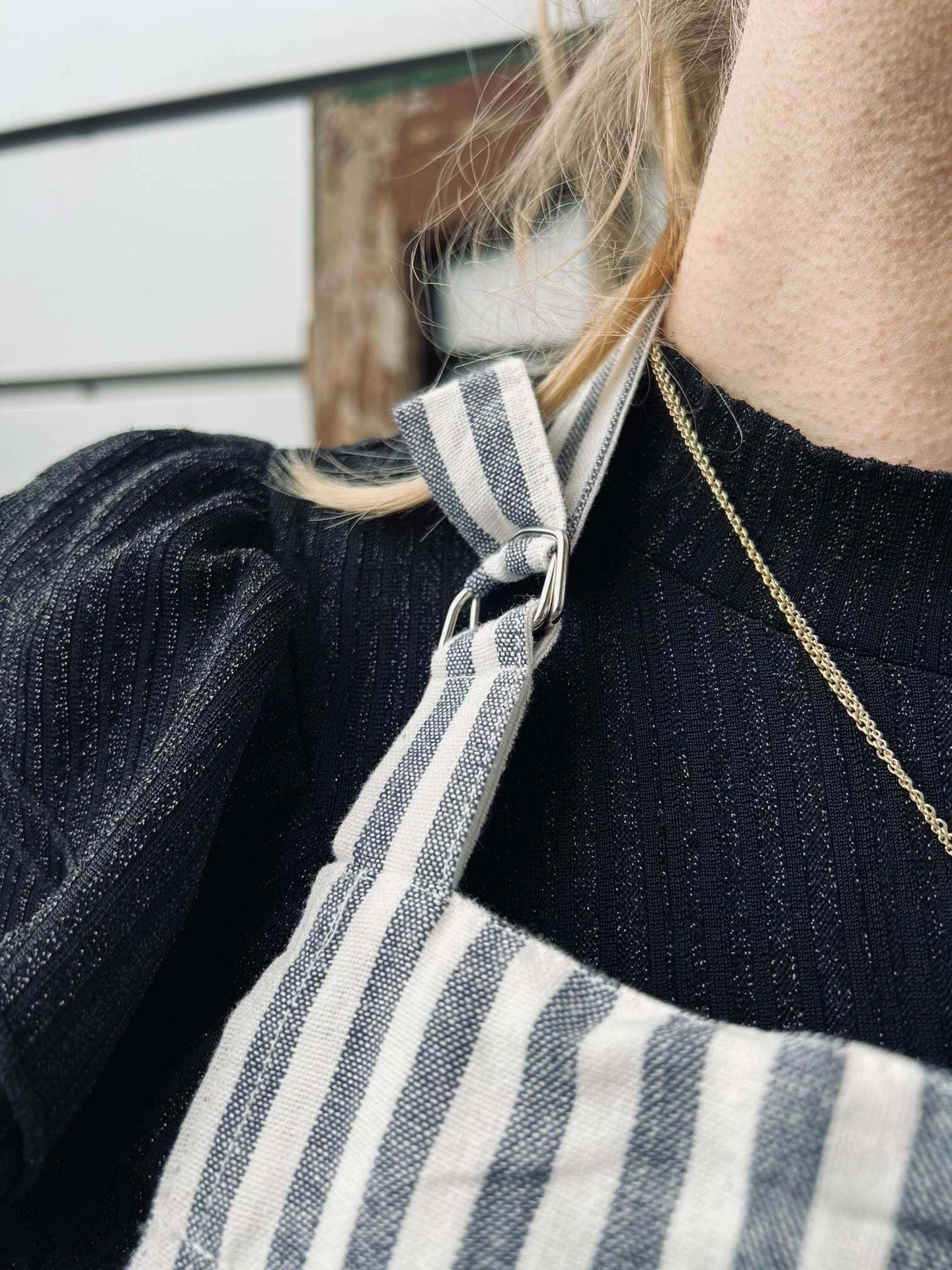 Forklæde - Blå strib - VIAMAJA.DK