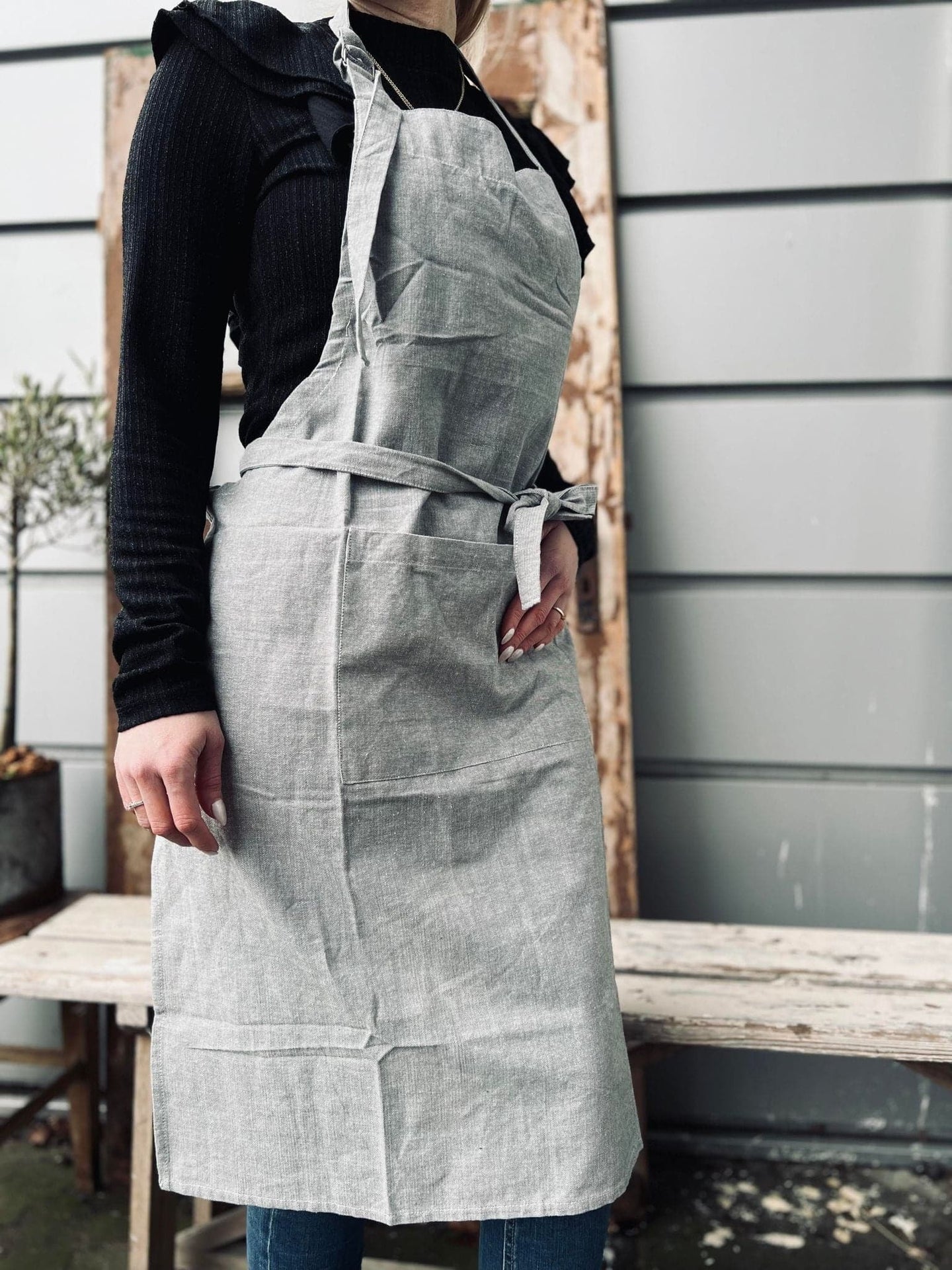 Forklæde - Grå - VIAMAJA.DK