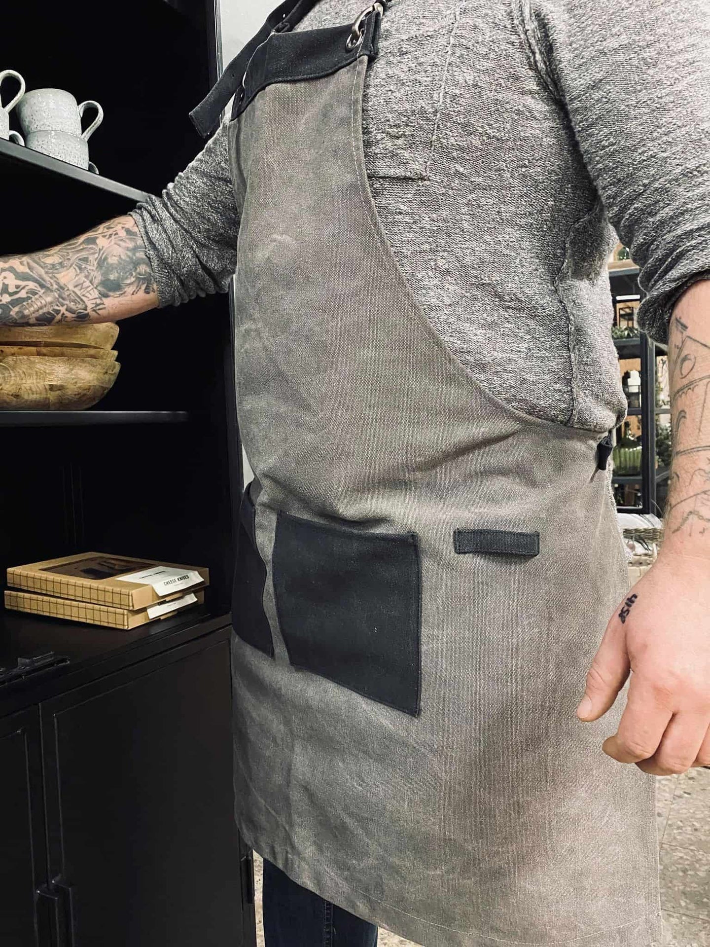 Forklæde Kanvas – Grå - VIAMAJA.DK