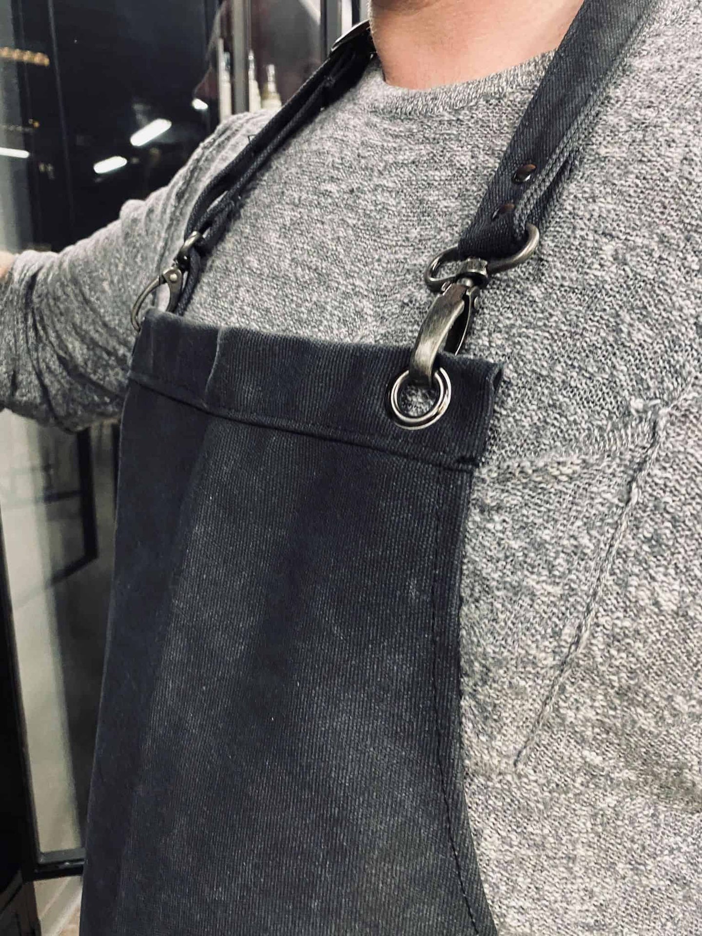 Forklæde Kanvas - Sort - VIAMAJA.DK