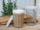 Fransk Latte kaffeglas m. riller og låg – 500ml - VIAMAJA.DK