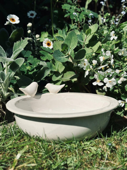 Fuglebad – Creme keramik - VIAMAJA.DK