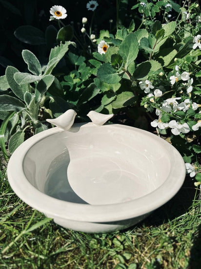 Fuglebad – Creme keramik - VIAMAJA.DK
