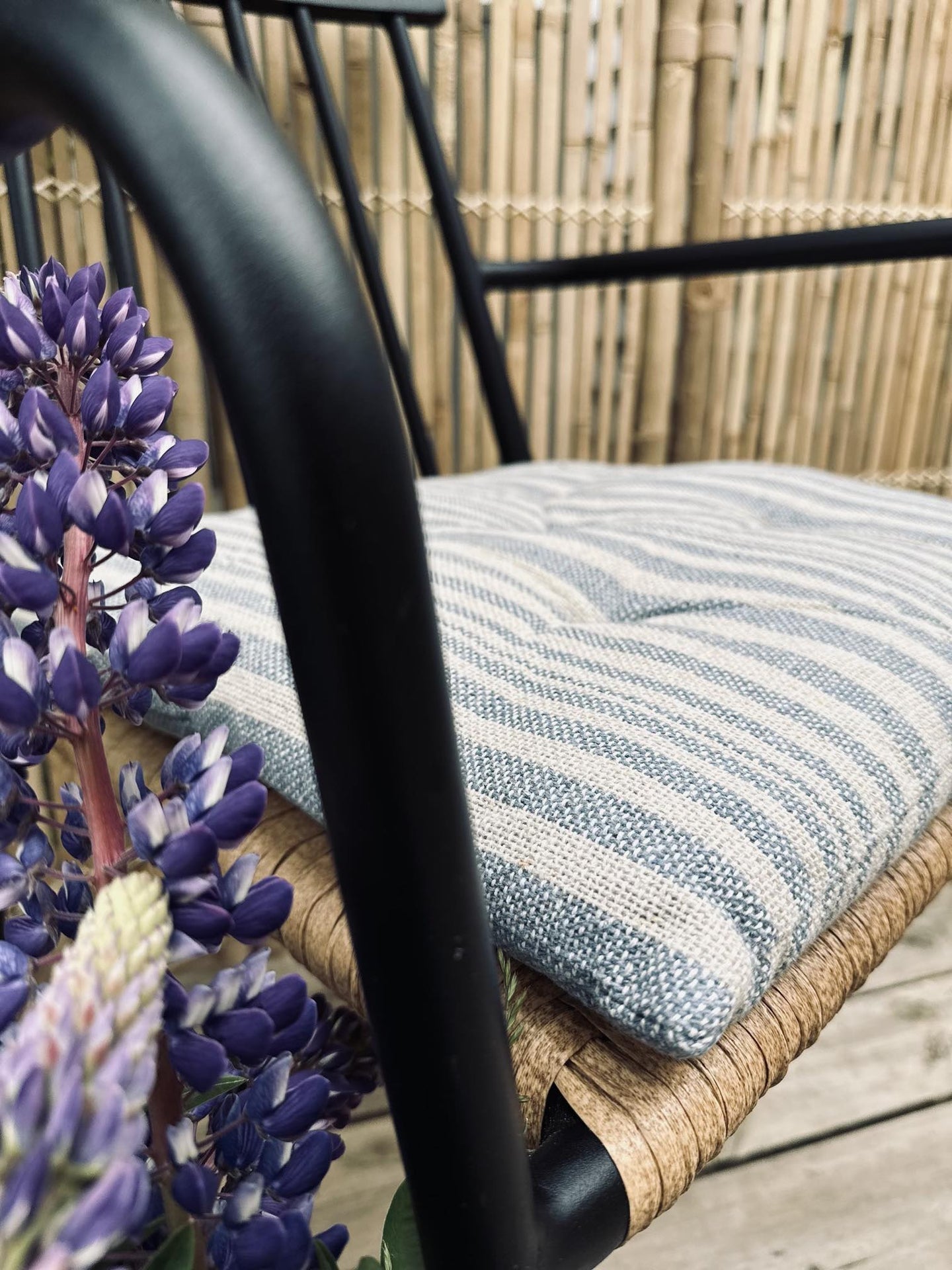 Futon 40×40 SKAGEN blå/natur - VIAMAJA.DK
