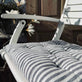 Futon hynde - Blå / Hvid 40x40 - Mælkedrengestriber - VIAMAJA.DK