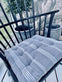 Futon hynde – Blå med hvide striber - 40×40 - VIAMAJA.DK
