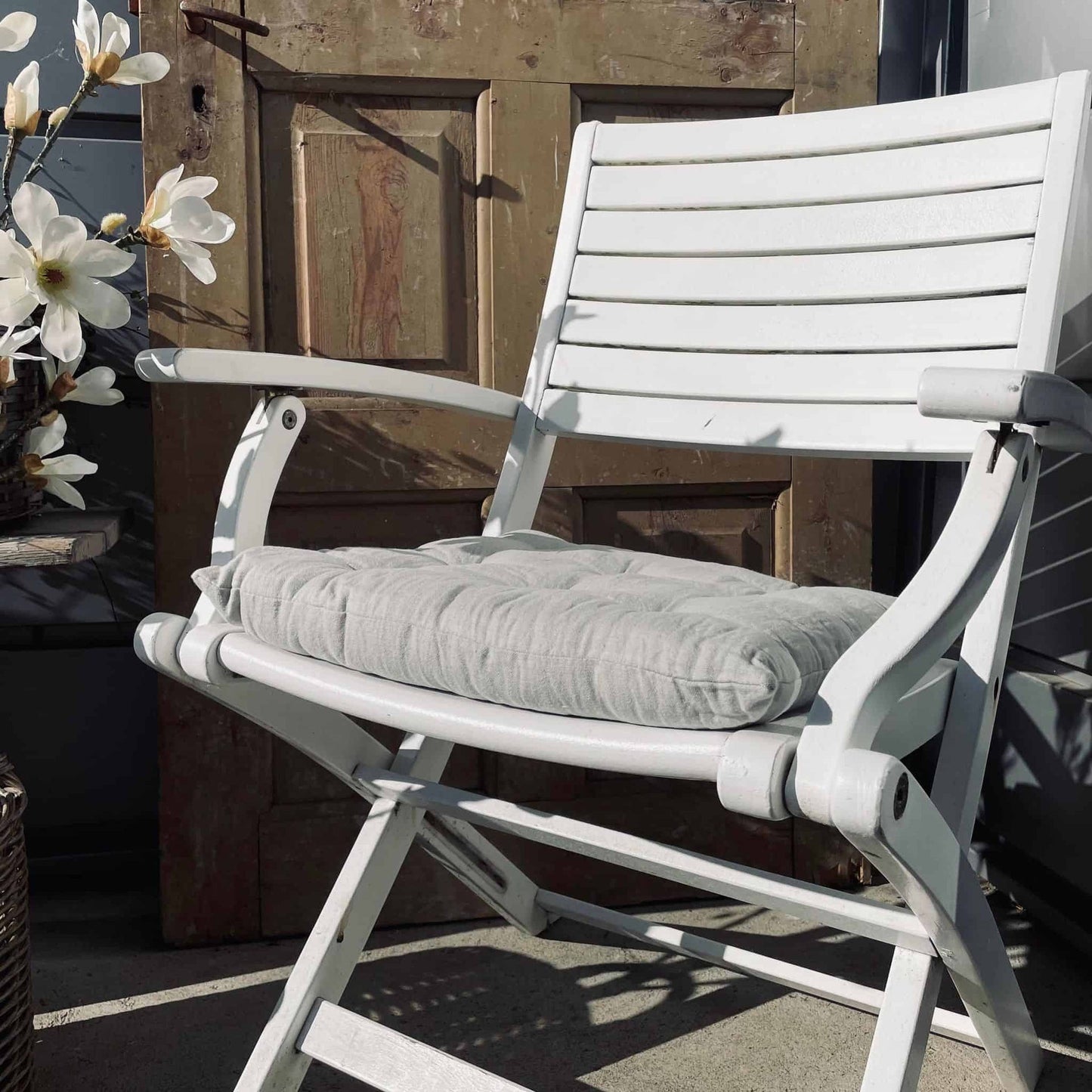 Futon hynde i hør – Lys stone - VIAMAJA.DK