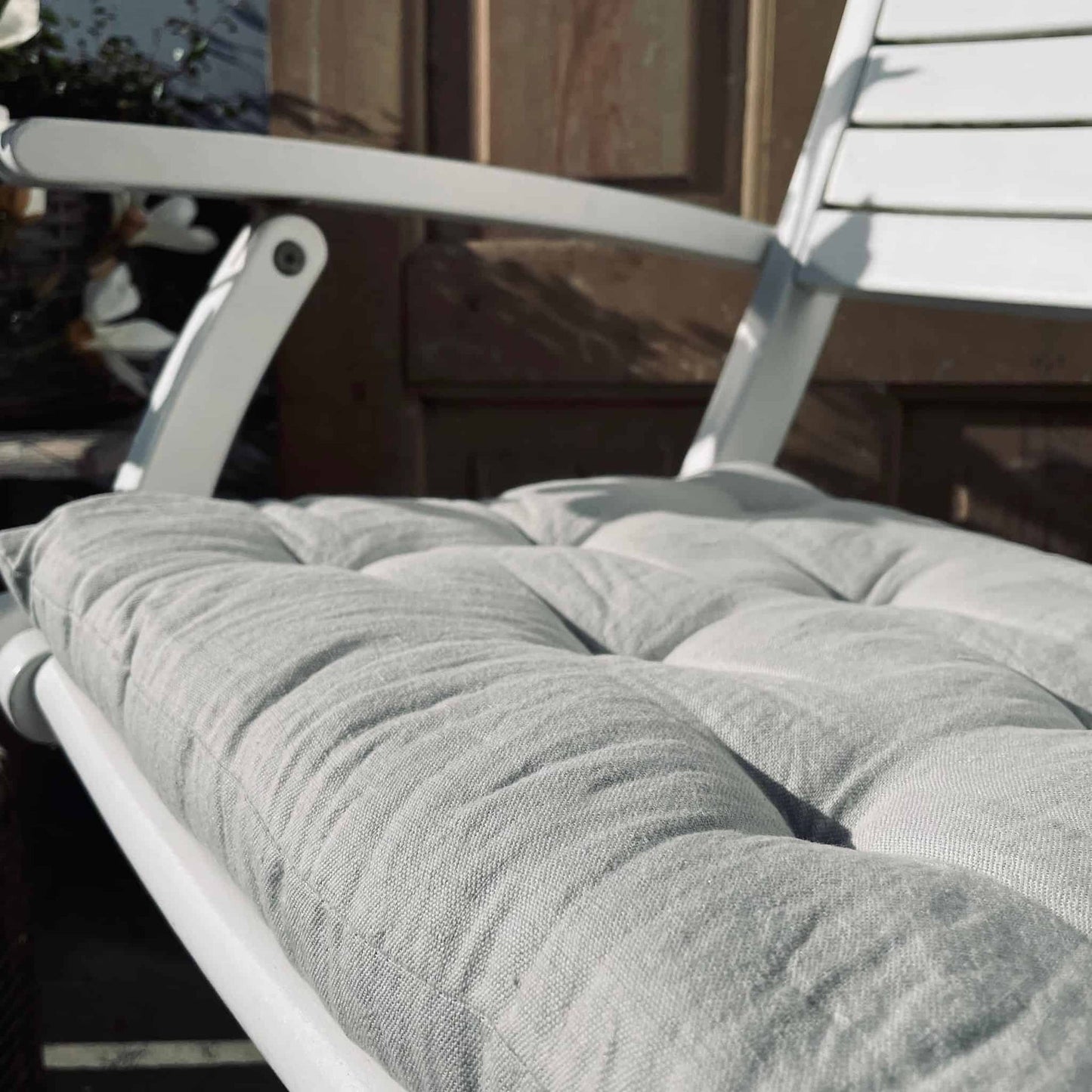 Futon hynde i hør – Lys stone - VIAMAJA.DK