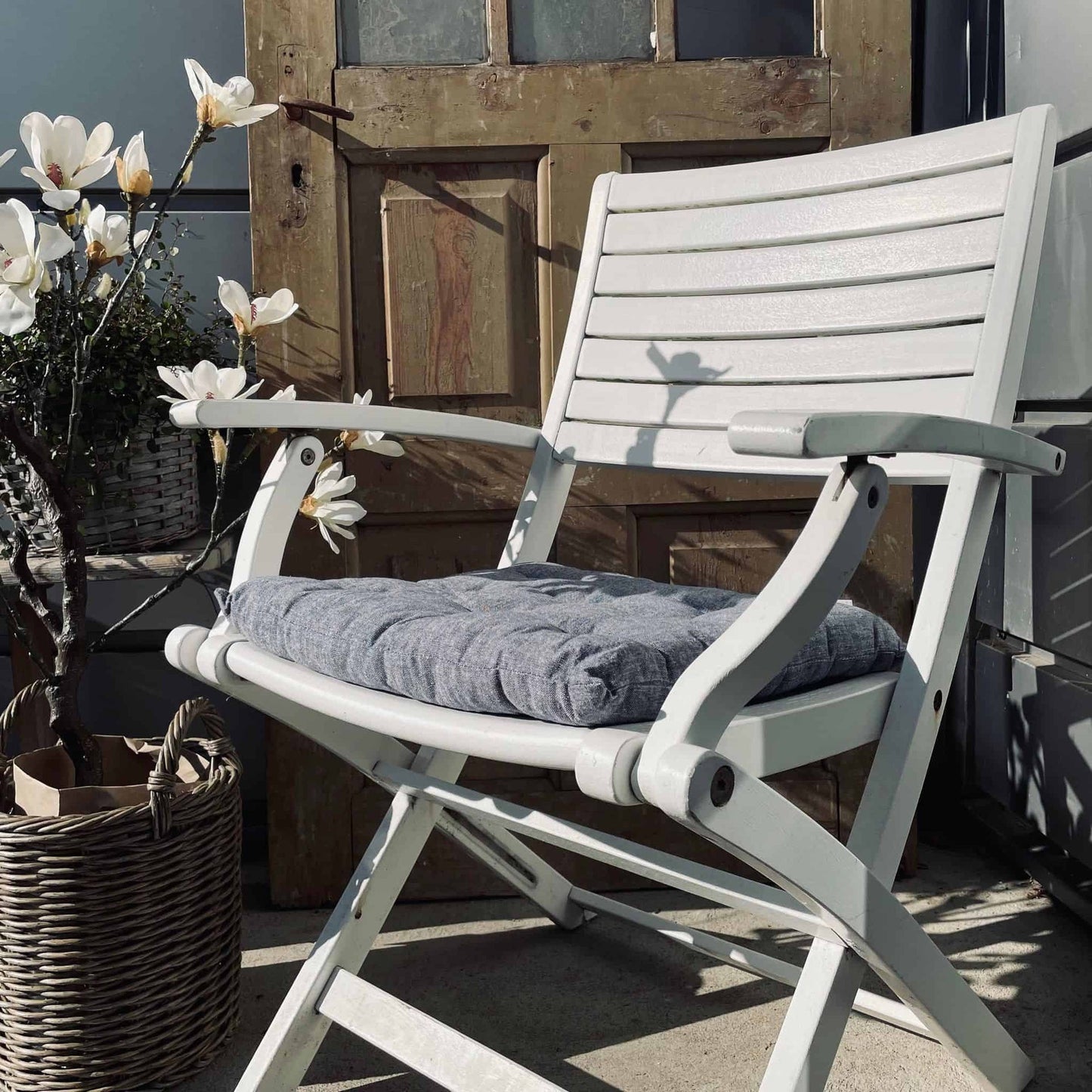 Futon hynde – Støvet Blå – 40×40 - VIAMAJA