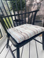 Futon hynde – Stribet lyseblå / sand – 40×40 - VIAMAJA.DK