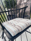 Futon hynde – Stribet lyseblå / sand – 40×40 - VIAMAJA.DK