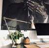 Gammel fransk arkitektlampe med knekk