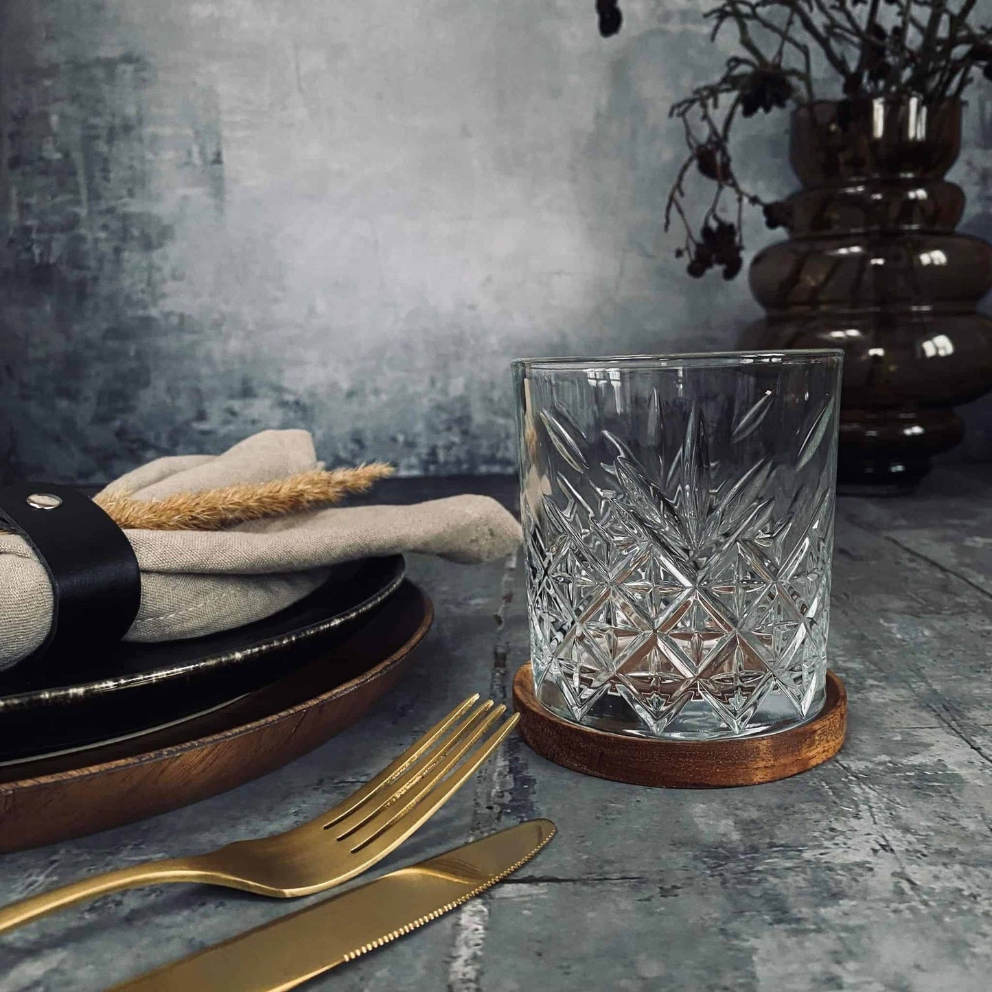 Glasbrik / Coaster - olieret akacia træ - VIAMAJA.DK
