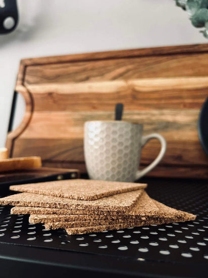 Glasbrikker - kork 6 stk Firkantet - VIAMAJA.DK