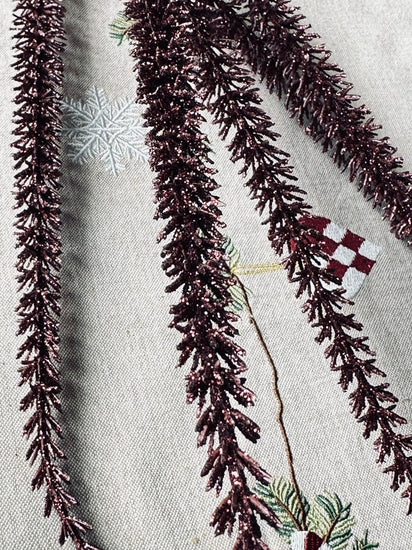 Gren med glitter - Blomme - VIAMAJA.DK