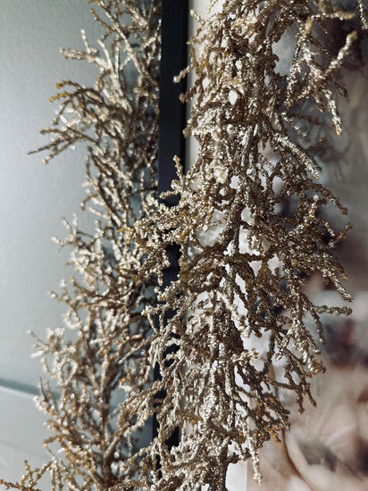 Guirlande med glimmer - 150cm champagne - VIAMAJA.DK