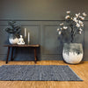 Gulvteppe i flettet lær - 70x140 cm