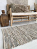 Gulvteppe i flettet skinn - 70x140cm Lyse naturfarger