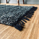 Gulvtæppe i flettet skind – 60x90cm - VIAMAJA.DK