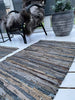 Gulvteppe i flettet skinn - 60x90 cm
