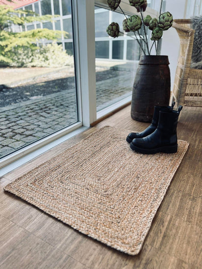 Gulvtæppe i jute - Måtte 60x90cm - VIAMAJA.DK