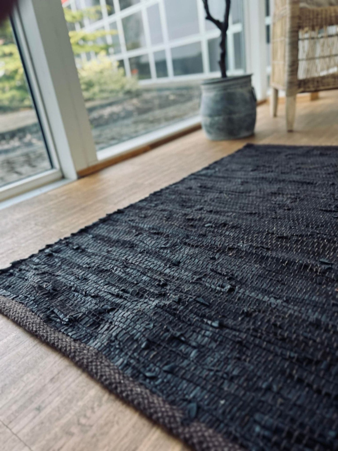 Gulvtæppe i læder - 60x90 Valnød - VIAMAJA.DK