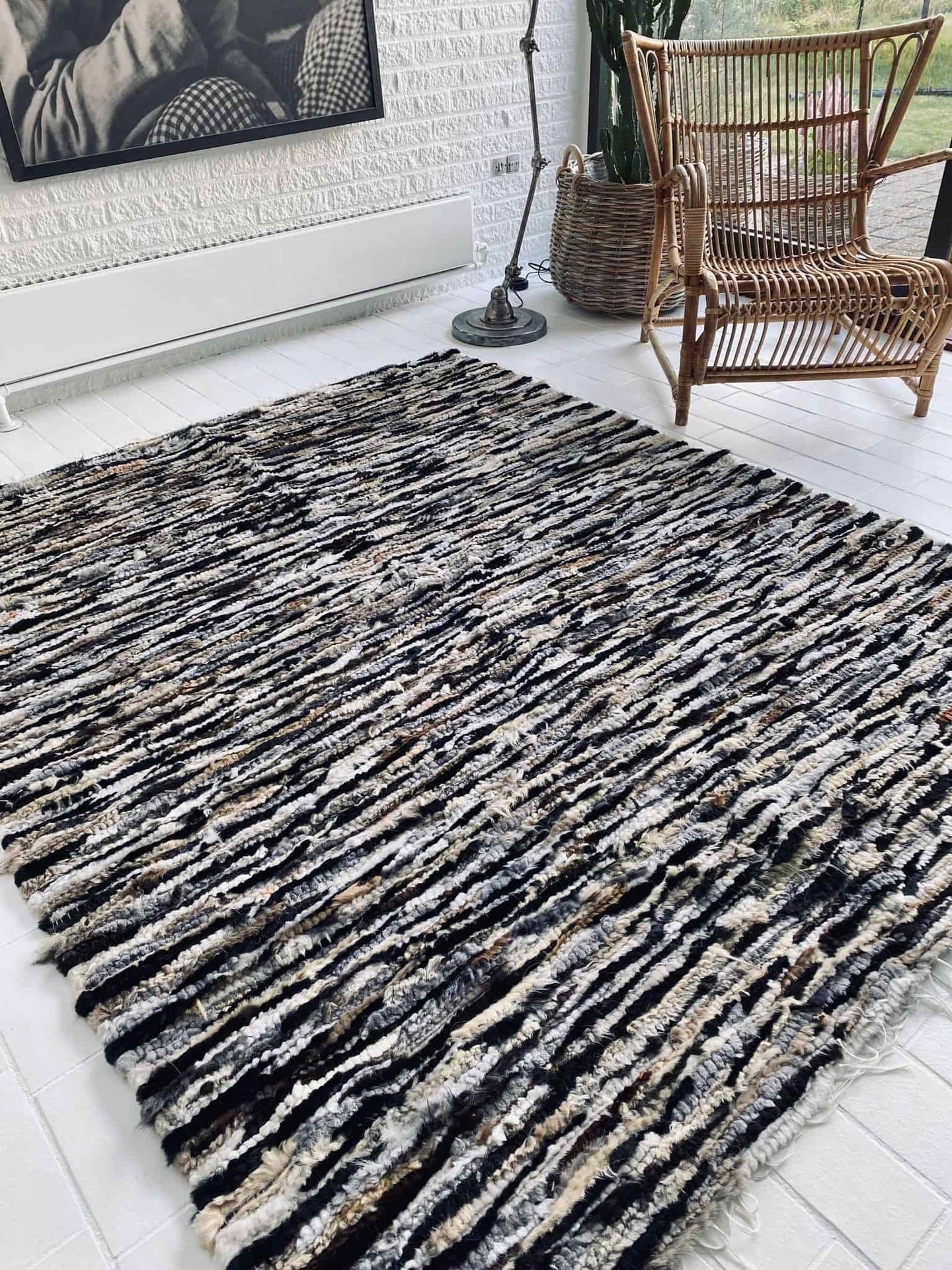 Gulvtæppe i lammeskind - 155x190cm - VIAMAJA.DK