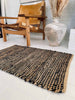 Gulvteppe i skinn og jute / baderomsmatte – 60x90cm