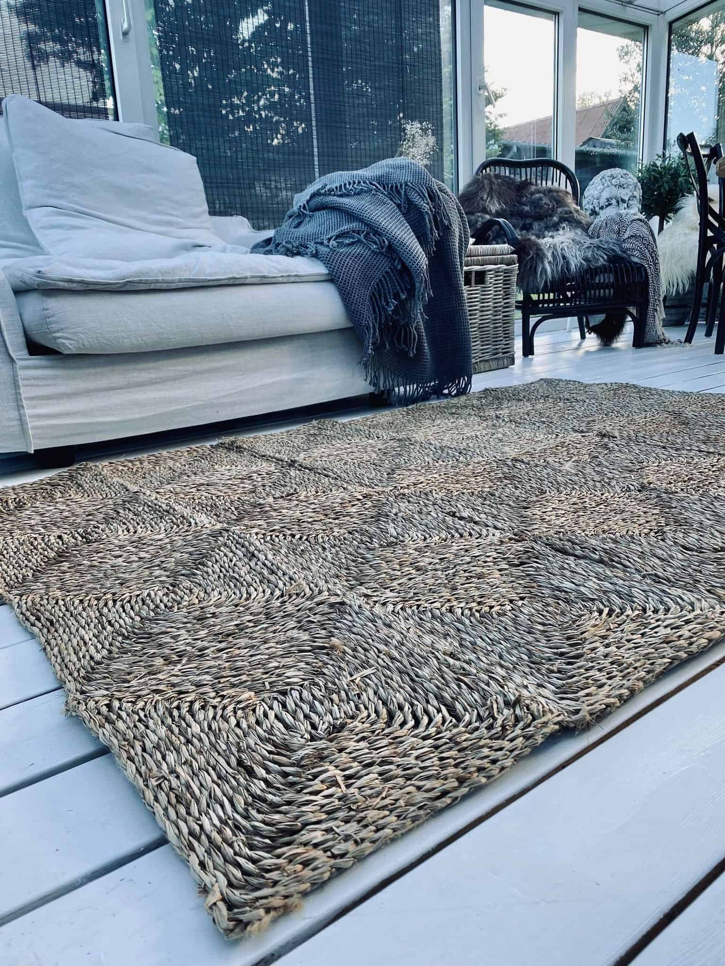 Gulvtæppe i søgræs - 120cm x 180cm - VIAMAJA.DK